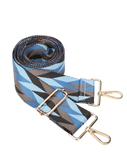 Geometric Pattern Adjustable Bag Strap STRAP3 BLUE